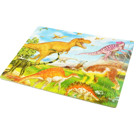 Drewniana kolorowa układanka puzzle  Dinozaury KinderSafe