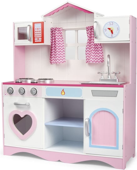 Drewniana Kuchnia  dla dzieci Pink Play + efekty świetlne i dźwiękowe Krakpol