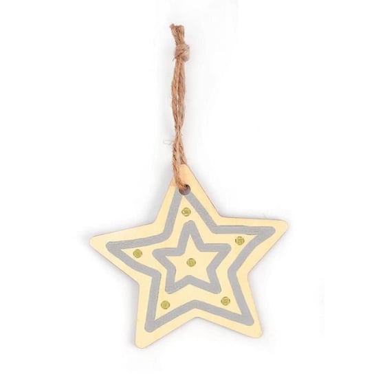 Drewniana lampa wisząca Star do dekoracji Ø 11 cm Inna marka