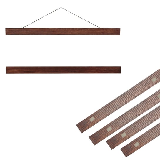 Drewniana magnetyczna ramka na plakat w kolorze brązowym 40 cm POSTERGALERIA