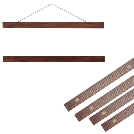 Drewniana magnetyczna ramka na plakat w kolorze brązowym 50 cm POSTERGALERIA
