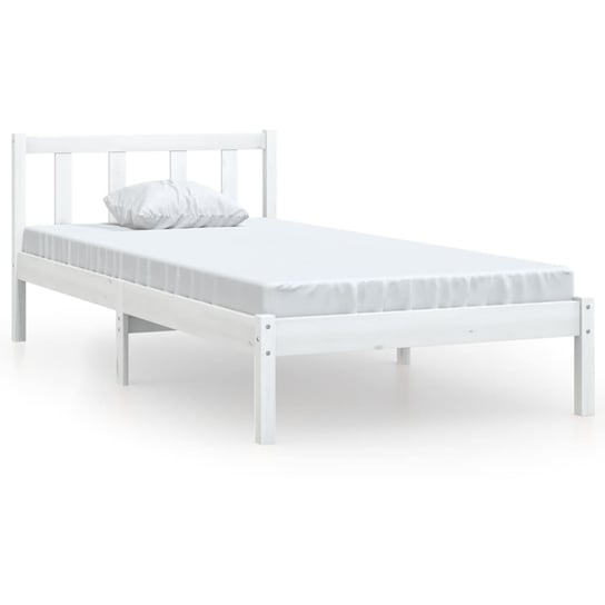 Drewniana rama łóżka 100x200 cm, biała, solidna Inna marka
