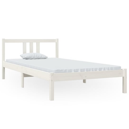 Drewniana rama łóżka 100x200 cm, biały kolor Inna marka