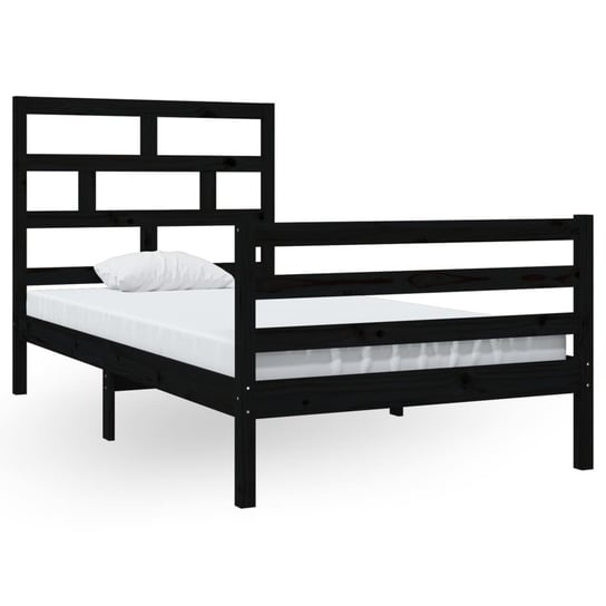 Drewniana rama łóżka 100x200 cm, czarna Inna marka