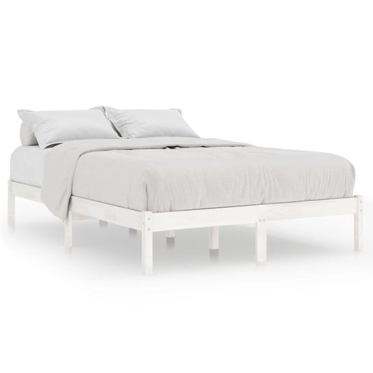 Drewniana rama łóżka 120x200 cm, biała Inna marka