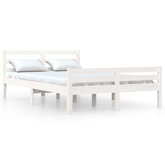 Drewniana rama łóżka 120x200 cm, biały Inna marka