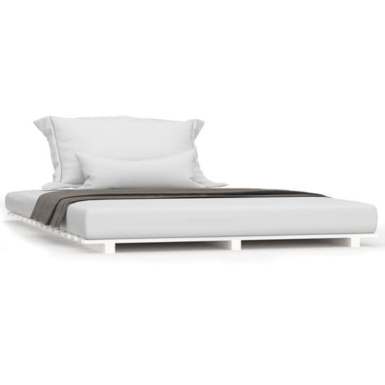 Drewniana rama łóżka 120x200 cm, biały kolor Inna marka