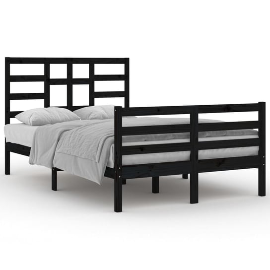 Drewniana rama łóżka, 120x200 cm, czarny Inna marka