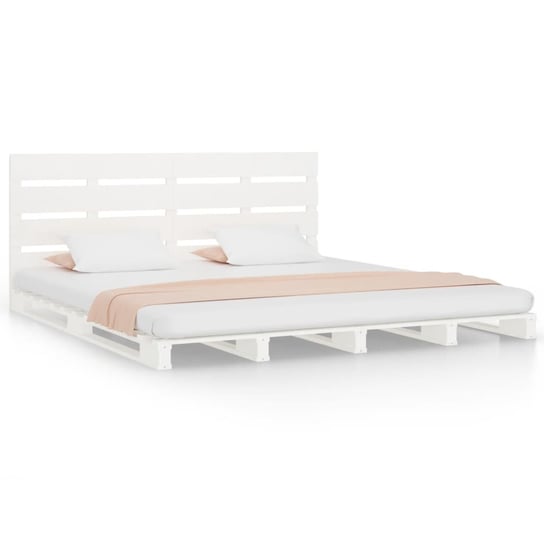 Drewniana rama łóżka 120x200cm - biały kolor Inna marka