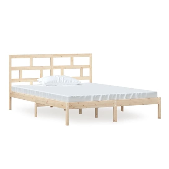 Drewniana rama łóżka 150x200cm - nowoczesny wystró Zakito