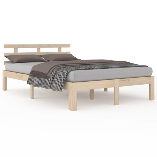 Drewniana rama łóżka 160x200 cm, kolor naturalny Inna marka