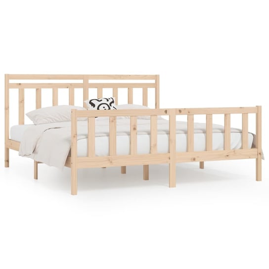 Drewniana rama łóżka 205,5 x 206 cm, sosna, bez ma Inna marka