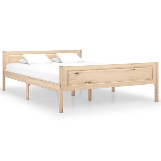 Drewniana rama łóżka, 206x166x63 cm, kolor: natura / AAALOE Inna marka