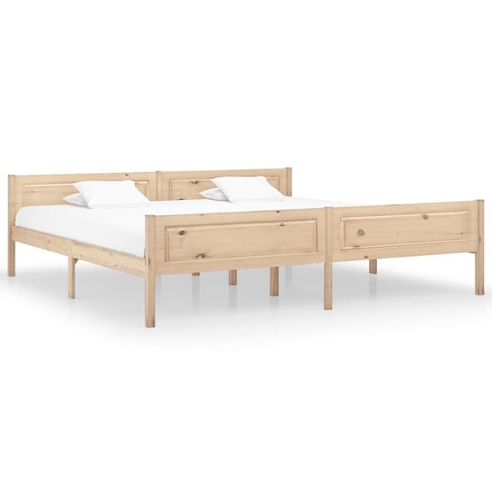 Drewniana rama łóżka, 206x206x63 cm, sosna / AAALOE Inna marka