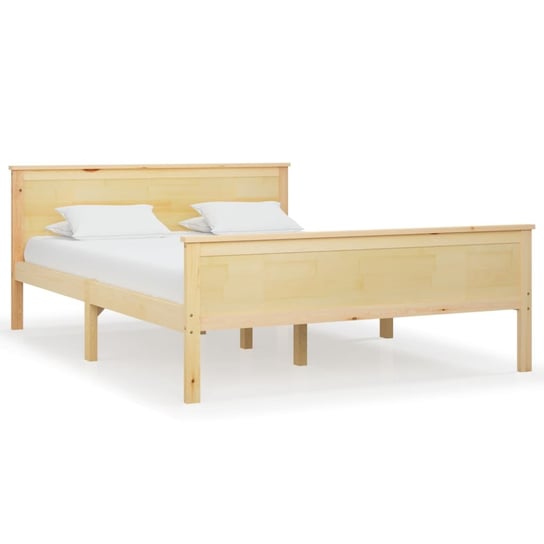 Drewniana rama łóżka - 208x128x77 cm, kolor: natur Inna marka