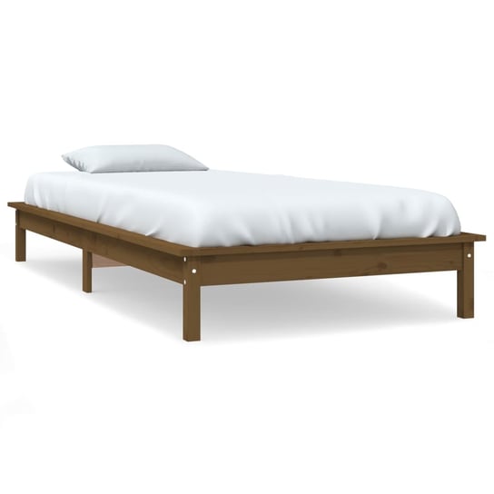 Drewniana rama łóżka 90x200cm, kolor miodowy brąz Inna marka
