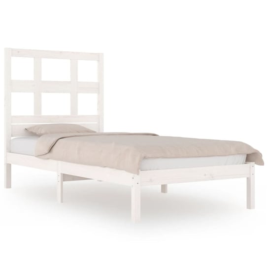 Drewniana rama łóżka - biała, 205,5 x 105,5 x 31 c / AAALOE Inna marka