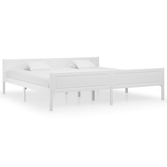 Drewniana rama łóżka, biała, 206x206x63 cm / AAALOE Inna marka