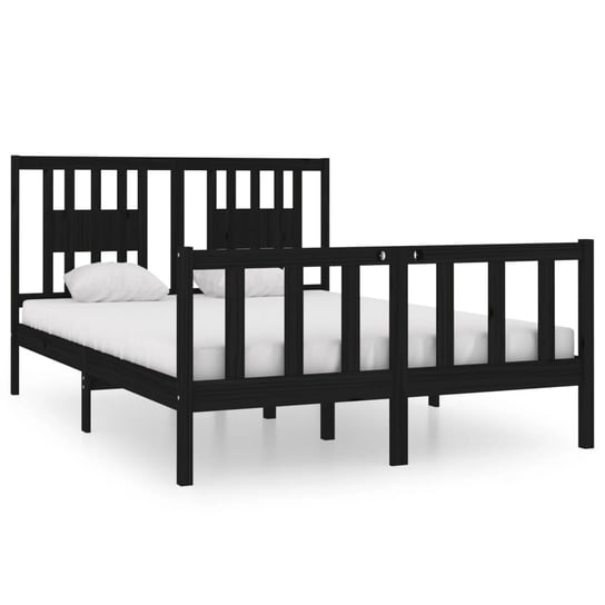Drewniana rama łóżka czarna 135x190 cm Inna marka