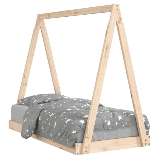 Drewniana rama łóżka dla dzieci tipi, 149x74x121,5 / AAALOE Zakito