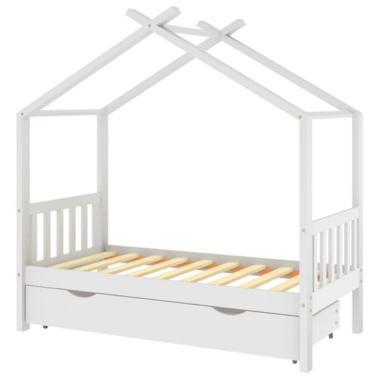 Drewniana rama łóżka dla dzieci z szufladą - 166x8 / AAALOE Zakito