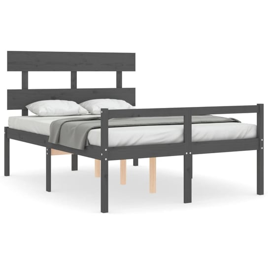 Drewniana rama łóżka dla seniora, szary, 195,5 x 1 Inna marka