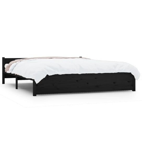 Drewniana rama łóżka Premium, 160x200 cm, czarna Inna marka