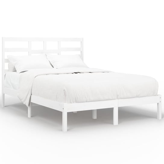 Drewniana rama łóżka premium 160x200 cm, kolor bia Inna marka