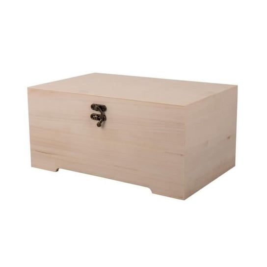 Drewniana skrzynia i 6 pudełek do przechowywania do personalizacji - 28 x 18 x 13,5 cm Inna marka