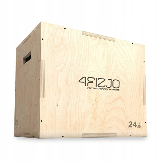 Drewniana skrzynia plyometryczna 4FIZJO Jump Box 75x60x50 cm 4FIZJO