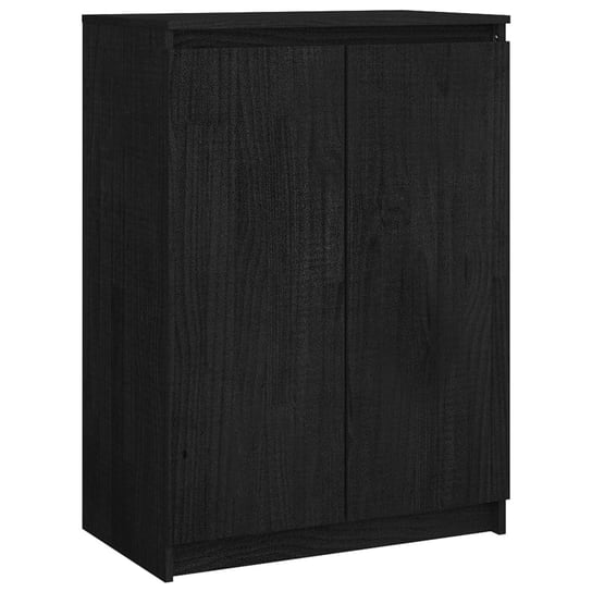 Drewniana szafka 60x36x84 cm, czarna / AAALOE Zakito