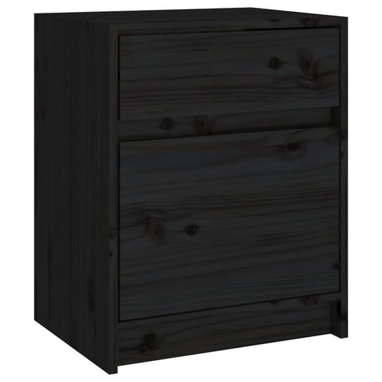 Drewniana szafka nocna 40x31x50 cm, czarna Inna marka
