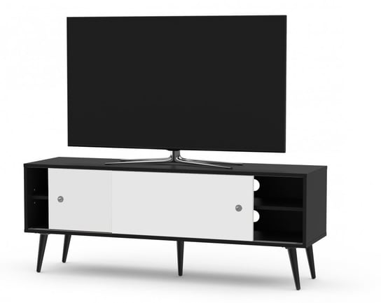 Drewniana Szafka Rtv Sonorous Retro Rtra-140-Blk-Wht  Szerokość 140 Cm Sonorous