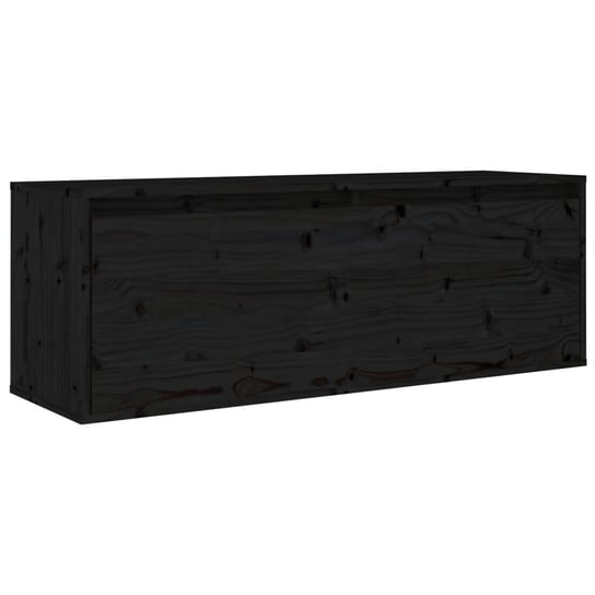 Drewniana szafka ścienna, czarna, 100x30x35 cm / AAALOE Inna marka