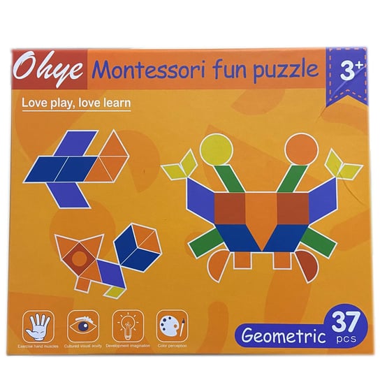 Drewniana Układanka Montessori Puzzle WKS