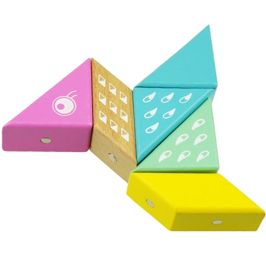 Drewniana układanka origami klocki na magnes KOLIBER KinderSafe