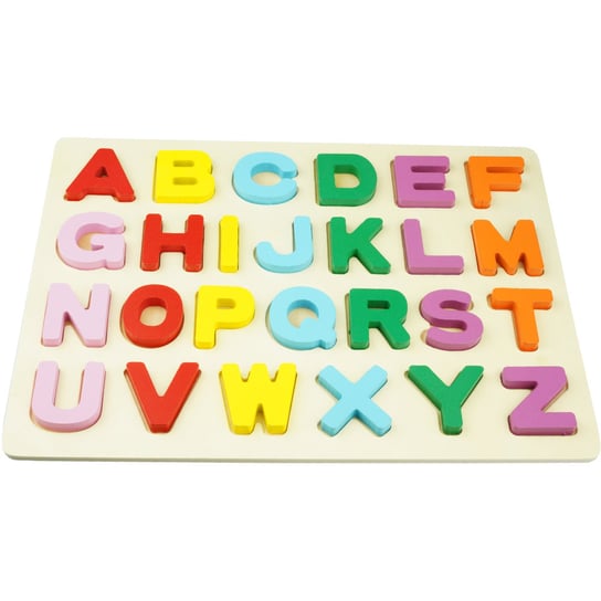 Drewniana układanka puzzle Alfabet Literki KinderSafe