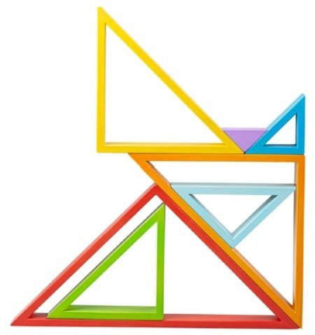 Drewniana układanka tęczowe trójkąty Bigjigs Toys Inna marka