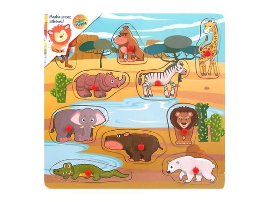 Drewniana układanka Zwierzęta Afryki Playme