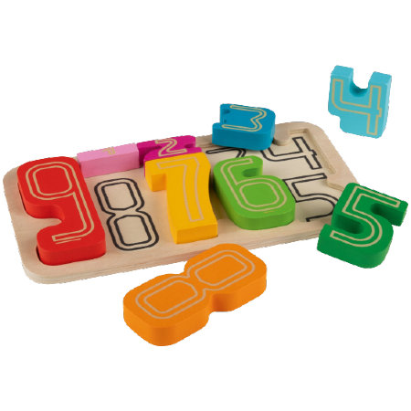 Drewniana Zabawka Montessori Klocki Cyfry 3+ Playtive