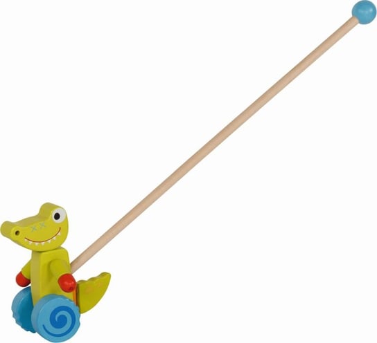 Drewniana zabawka na kiju do pchania krokodyl Goki Goki