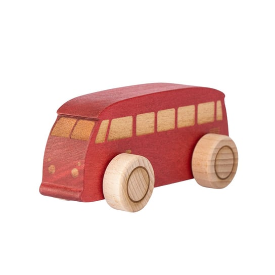 Drewniane autko bus - czerwony, Tarnawa Toys Tarnawa