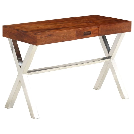 Drewniane biurko retro akacjowe 110x50 brązowe Zakito Europe