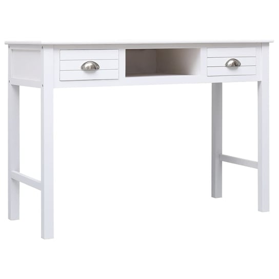 Drewniane biurko z szufladami, 108x45x76 cm, białe Zakito