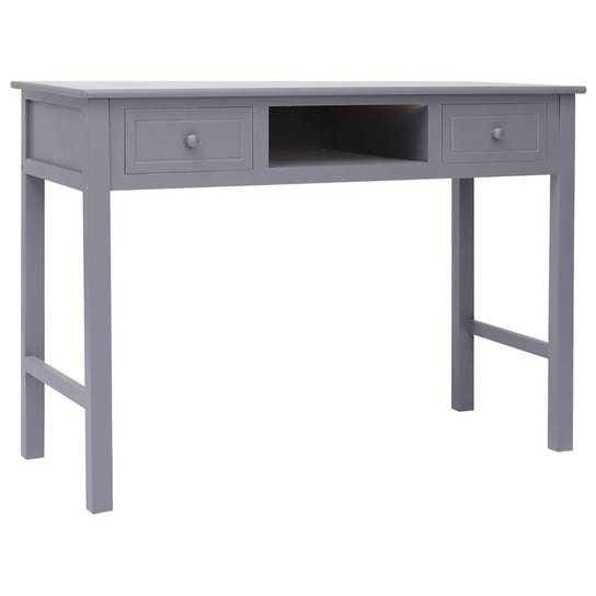 Drewniane biurko z szufladami, 108x45x76 cm, szare Zakito