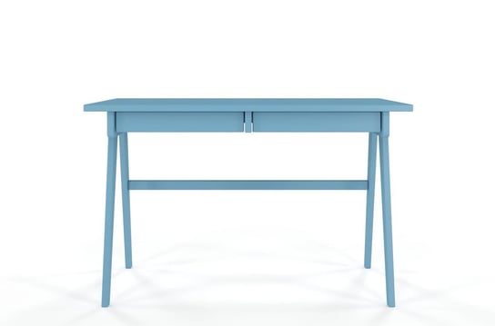 Drewniane biurko z szufladami Visby EDDA / pastel niebieski SKANDICA