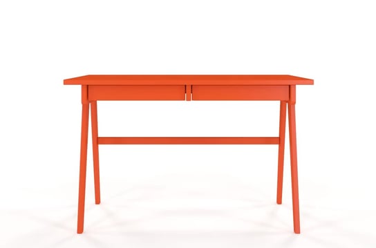Drewniane biurko z szufladami Visby EDDA / pomarańczowy SKANDICA