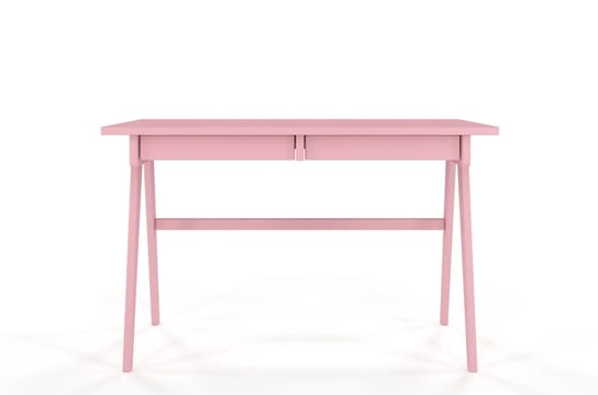 Drewniane biurko z szufladami Visby EDDA / pudrowy róż SKANDICA