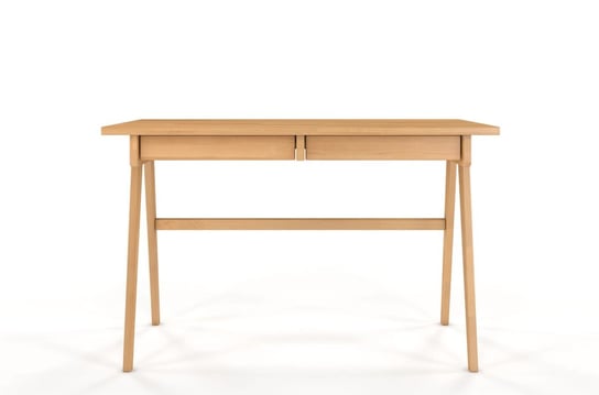 Drewniane bukowe biurko z szufladami Visby EDDA / naturalne SKANDICA
