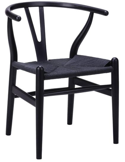Drewniane, czarne krzesło Pallero